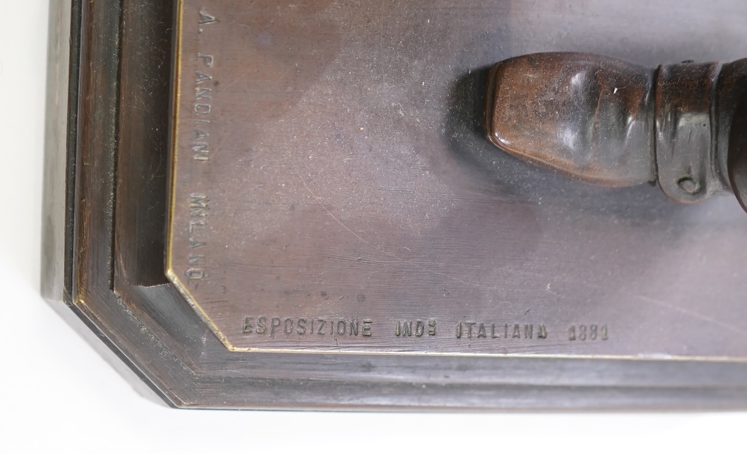 Antonio Pandiani (1838-1928). A bronze study of Victor Emmanuel II of Italy